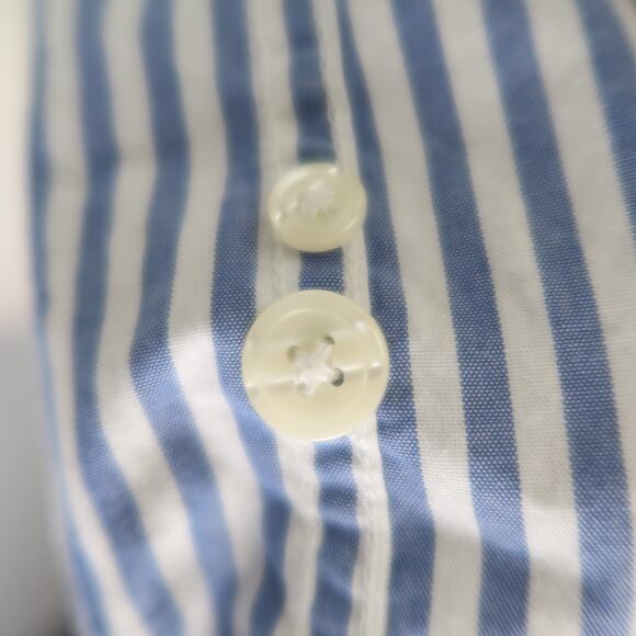 Abercrombie & Fitch blue and white stripe button-down shirt Mens S - Picture 7 of 7